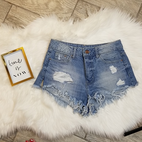 H&M Pants - H&M Distressed High Rise Jean Shorts